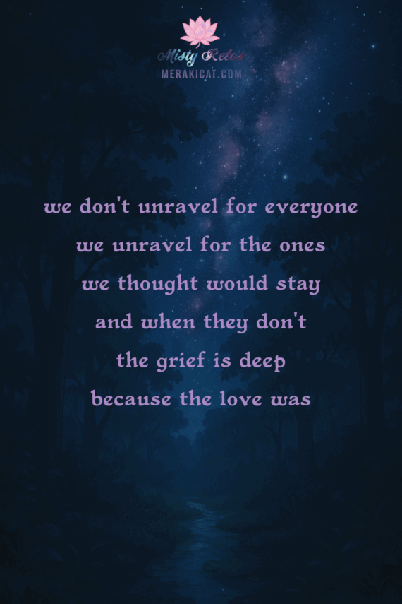 misty relos merakicat unravel grief love - Misty Relos